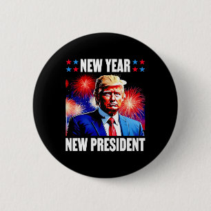 Year New President Trump 2024 2 Inch Round Button