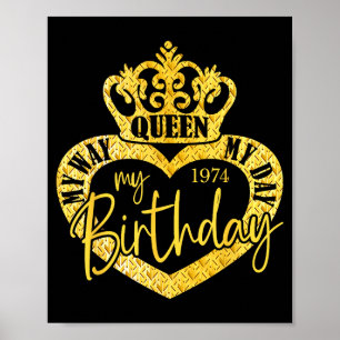 Year Of Birth 1974 Birthday Vintage 1974 Born 1974 Poster