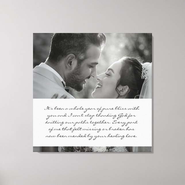 Year of Bliss Wedding Anniversary - Canvas Print (Front)