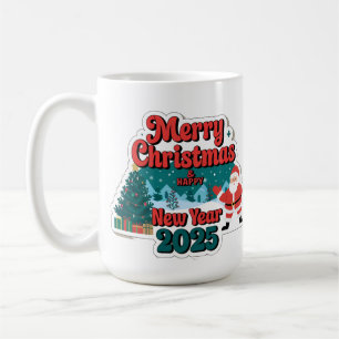 Year of Cheers: Merry Christmas and Happy New year Coffee Mug
