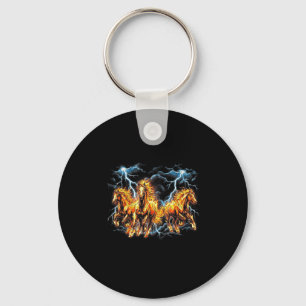 Year of fire horse 2026 chinese zodiac 90s vintage keychain