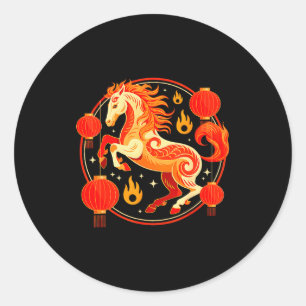 Year Of Horse 2026 Lunar New Year Chinese New Year Classic Round Sticker