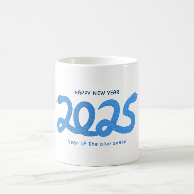 Year of the blue snake logo coffee mug (Center)