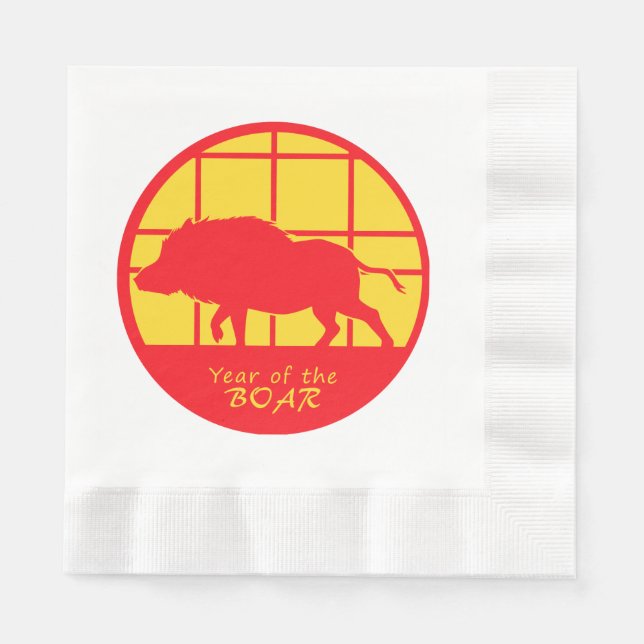 Year of the Boar Napkin (Front)