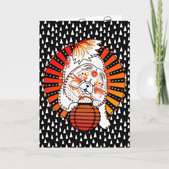 YEAR OF THE DOG - MI TANG - Chow greeting cards (Front)