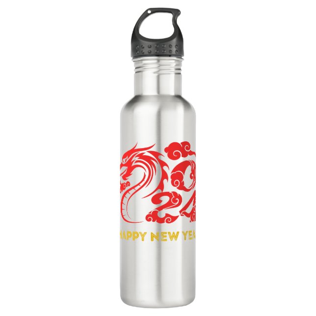 Year of the Dragon 2024 710 Ml Water Bottle (Front)