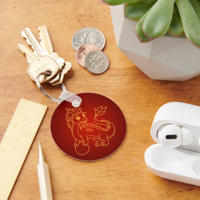 Year of the Dragon 2024 Chinese Zodiac Keychain (Desk)