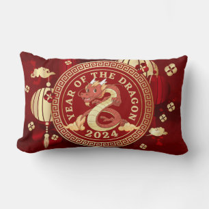 Year of the Dragon 2024 Chinese Zodiac Sign Lumbar Pillow