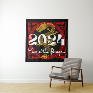 Year of the Dragon 2024 Chinese zodiac Tapestry