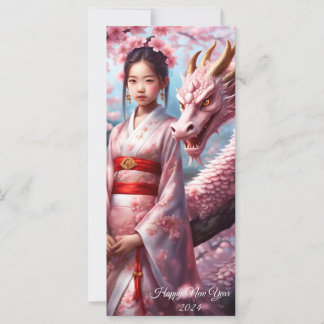 Year of the Dragon 2024 - Girl between Kirschblü