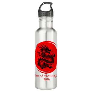 Year of the Dragon 2024 in Red Moon 710 Ml Water Bottle