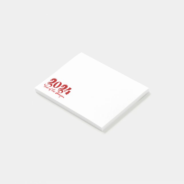 Year Of The Dragon 2024 Red Post-it Notes (Angled)