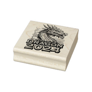Year of the dragon 2024 rubber stamp