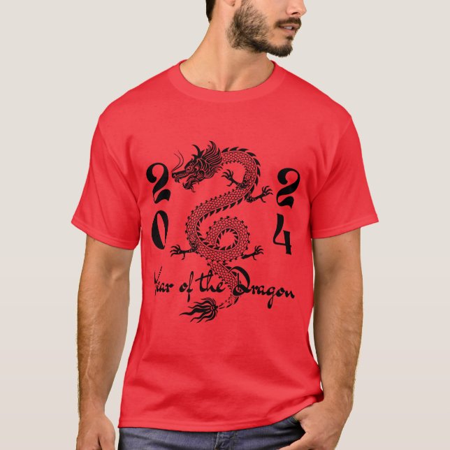 Year of the Dragon Black T-Shirt (Front)