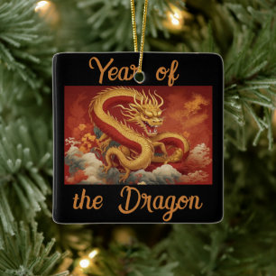 Year of the Dragon Ceramic Ornament