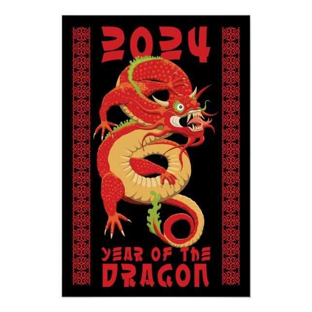 Year Of The Dragon - Chinese New Year 2024 Poster (Front)