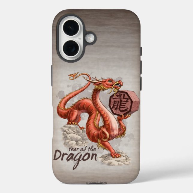 Year of the Dragon Chinese Zodiac Art iPhone Case (Back)