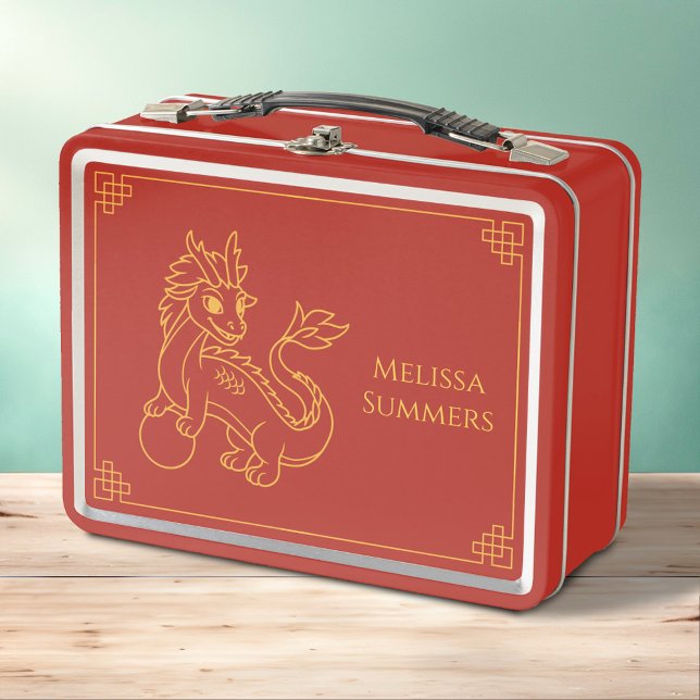 Year of the Dragon Chinese Zodiac Metal Lunch Box (Creator Uploaded)