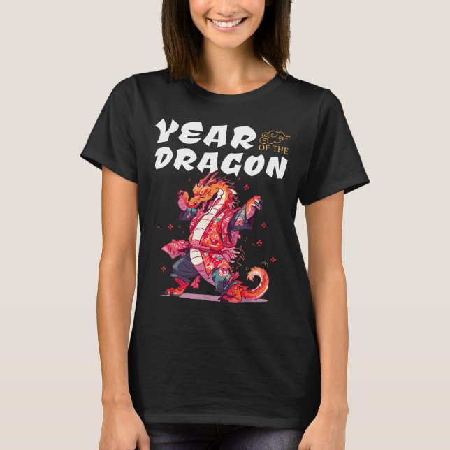 Year Of The Dragon Funny Dragons Chinese Zodiac Si T-Shirt (Front)
