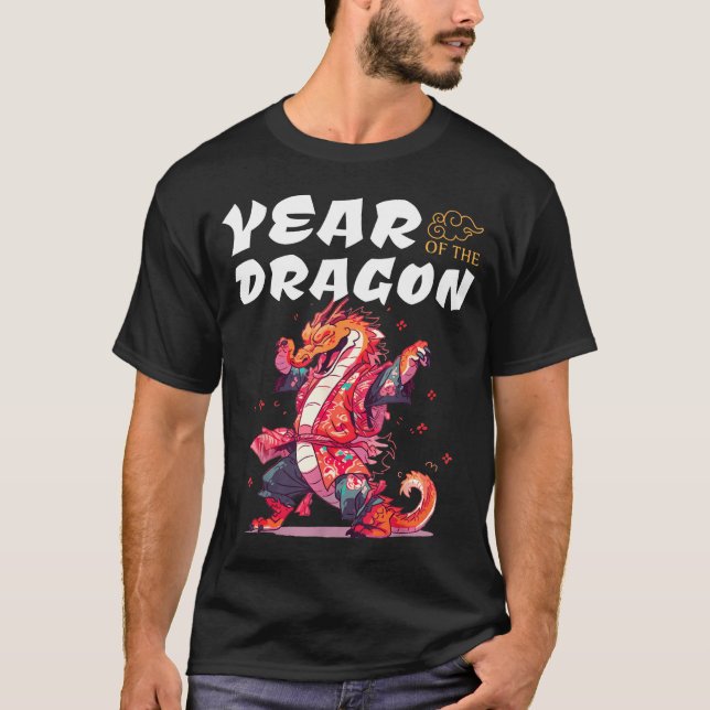 Year Of The Dragon Funny Dragons Chinese Zodiac Si T-Shirt (Front)