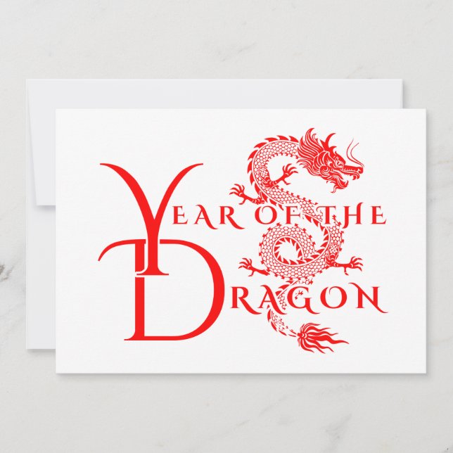 Year of the dragon invitation (Front)