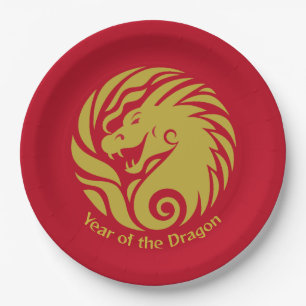 Year of the Dragon Paper Plate