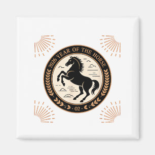 Year Of The Fire Horse 2026 Festive Chinese New Ye Magnet