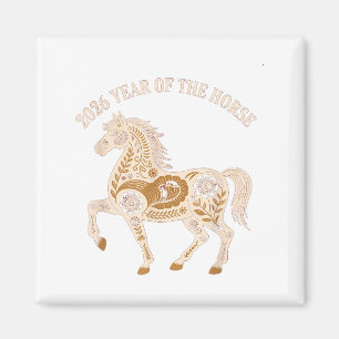 Year Of The Fire Horse 2026 Festive Chinese New Ye Magnet