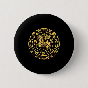 Year of the fire horse 2026 lunar chinese new year 2 inch round button