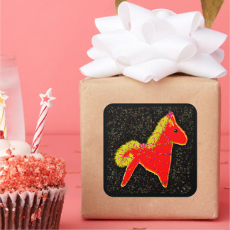 Year of the Fire Horse Chinese Lunar New Year Square Sticker