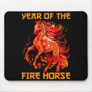 Year Of The Fire Horse Happy Chinese Lunar New Yea Mouse Pad