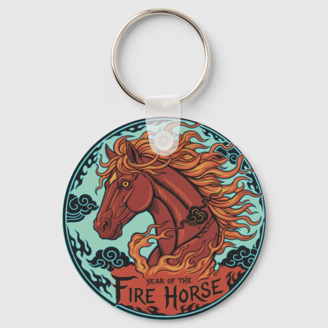 Year of the Fire Horse Keychain (Front)