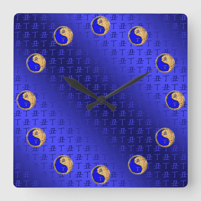 Year of the Fire Ox Square Wall Clock (Front)