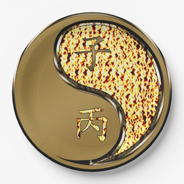 Year of the Fire Rat Paper Plate (Front)