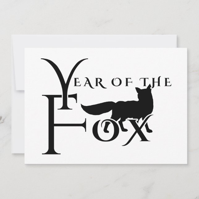 Year of the fox invitation (Front)