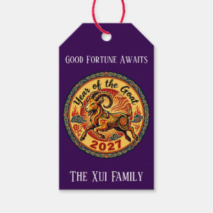 Year Of The Goat 2027 G Lunar New Year Gift Tags