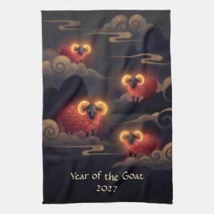 Year of the Goat 2027 Kitchen Towel