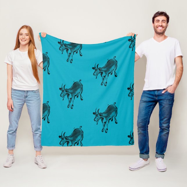 Year of the Goat Fleece Blanket (In Situ)