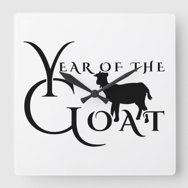 Year of the goat square wall clock (Front)