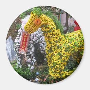 Year of the Horse 春節馬 ... Chinese Flower T Magnet