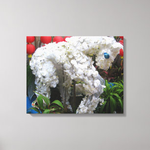 Year of the Horse   春節馬 ... Chinese Flower Topiary Canvas Print