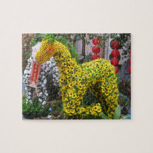 Year of the Horse   春節馬 ... Chinese Flower Topiary Jigsaw Puzzle