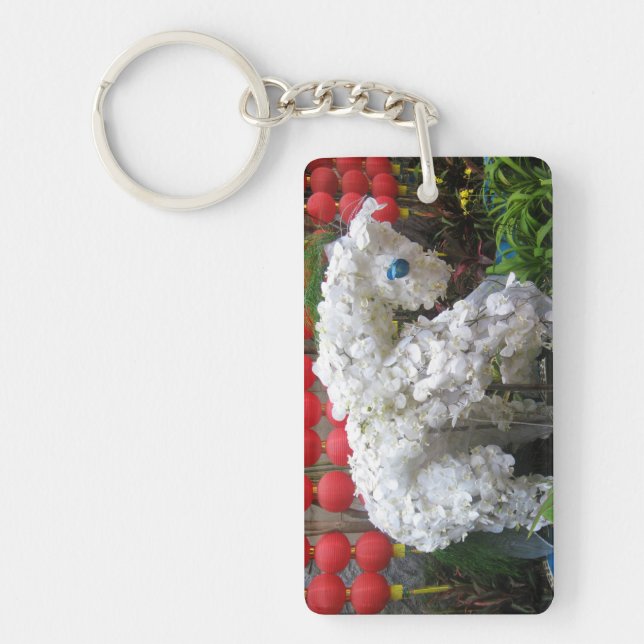 Year of the Horse | 春節馬 ... Chinese Flower Topiary Keychain (Front)