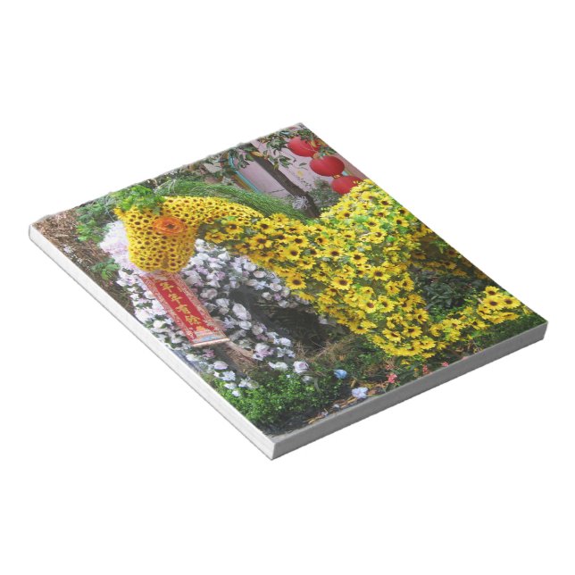 Year of the Horse | 春節馬 ... Chinese Flower Topiary Notepad (Angled)