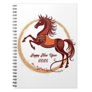 Year of the Horse 2026 Brown color Notebook