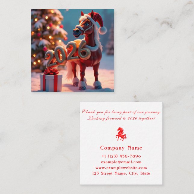 Year of the Horse 2026 Business Card (Front/Back)
