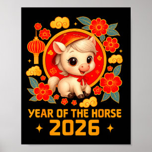Year Of The Horse 2026 Chinese Lunar New Year 2026 Poster
