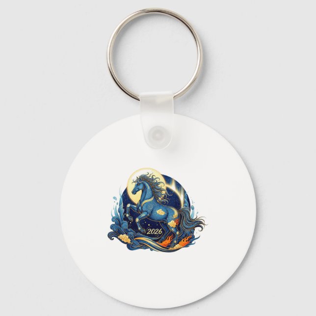 Year Of The Horse 2026 Chinese Lunar Zodiac Appare Keychain (Front)