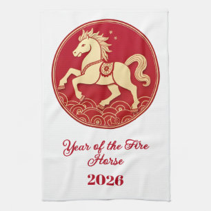 Year of the Horse 2026 Chinese New Year Kitchen Towel