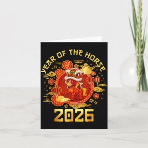 Year Of The Horse 2026 Family Matching Mens Womens Card